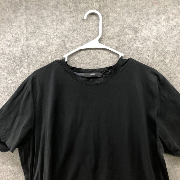 Hugo Boss Black T Shirt Mens L Short Sleeve Crewneck Solid Cotton - Picture 3 of 7